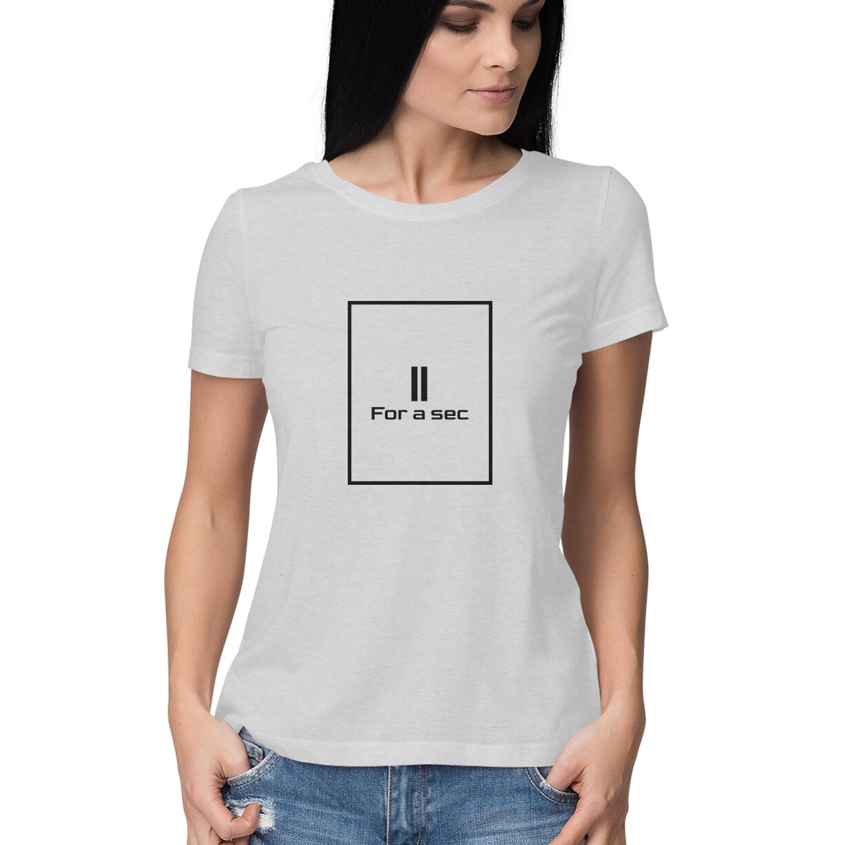 Women T-Shirt Hold for a Second - Image 3