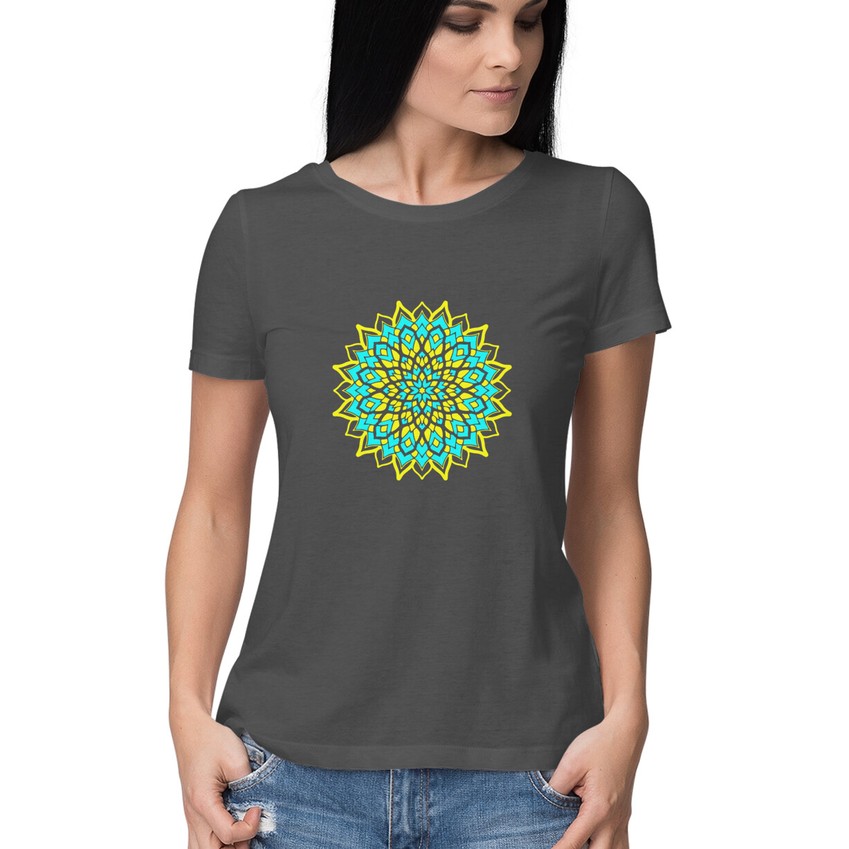 Womens T-Shirt Mandala - Image 3