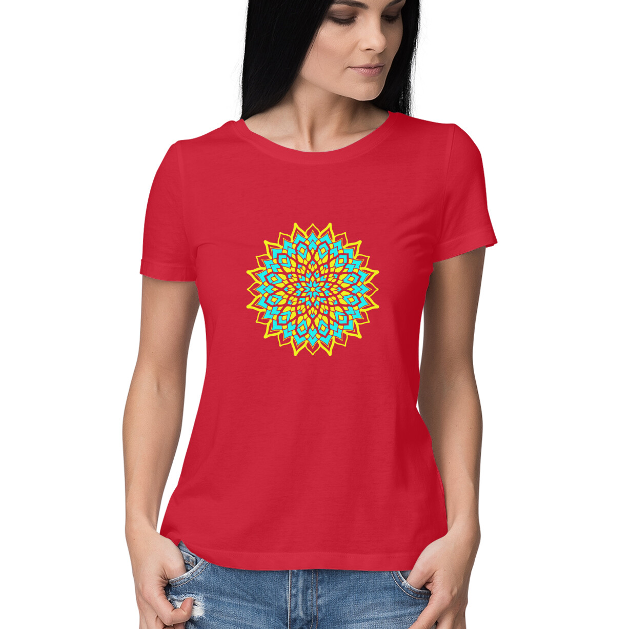 Womens T-Shirt Mandala - Image 9