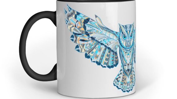 Mug - Patterned Printed Owl