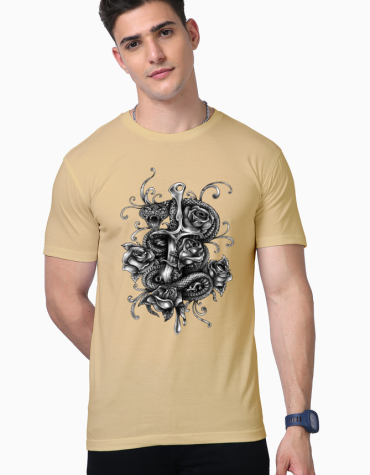 Unisex Supima T-Shirt - Dagger and Snake