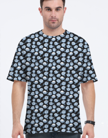 Printed Ghosts Oversized T-Shirt