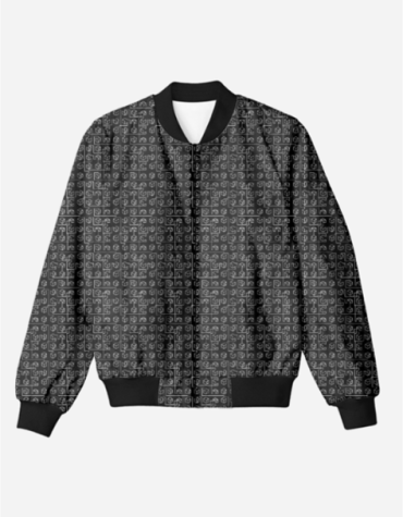 Geometric Printed Bomber Jacket