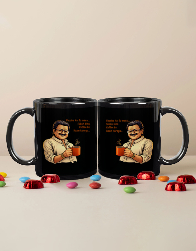 Baccha Hai Tu Mera Black Coffee Mug